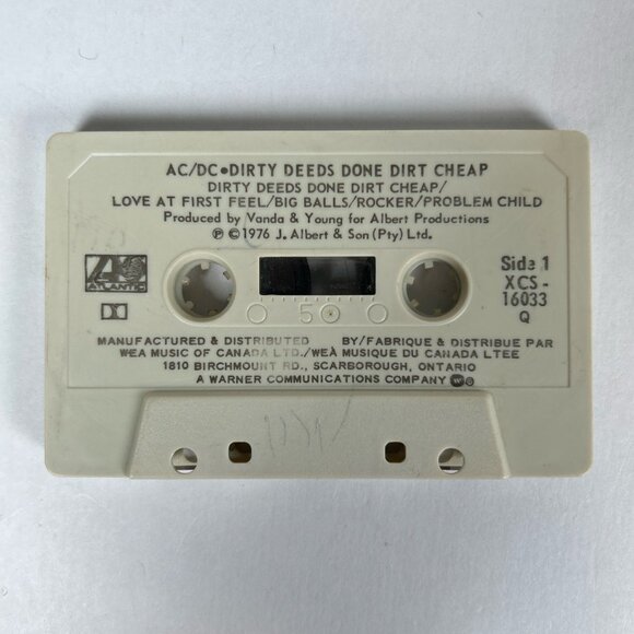 AC/DC Dirty Deeds Done Dirt Cheap Cassette Tape - Picture 8 of 9